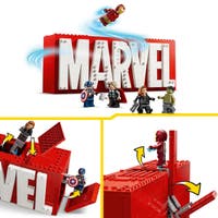 LEGO Super Heroes Marvel 76313, MARVEL logotyp och minifigurer