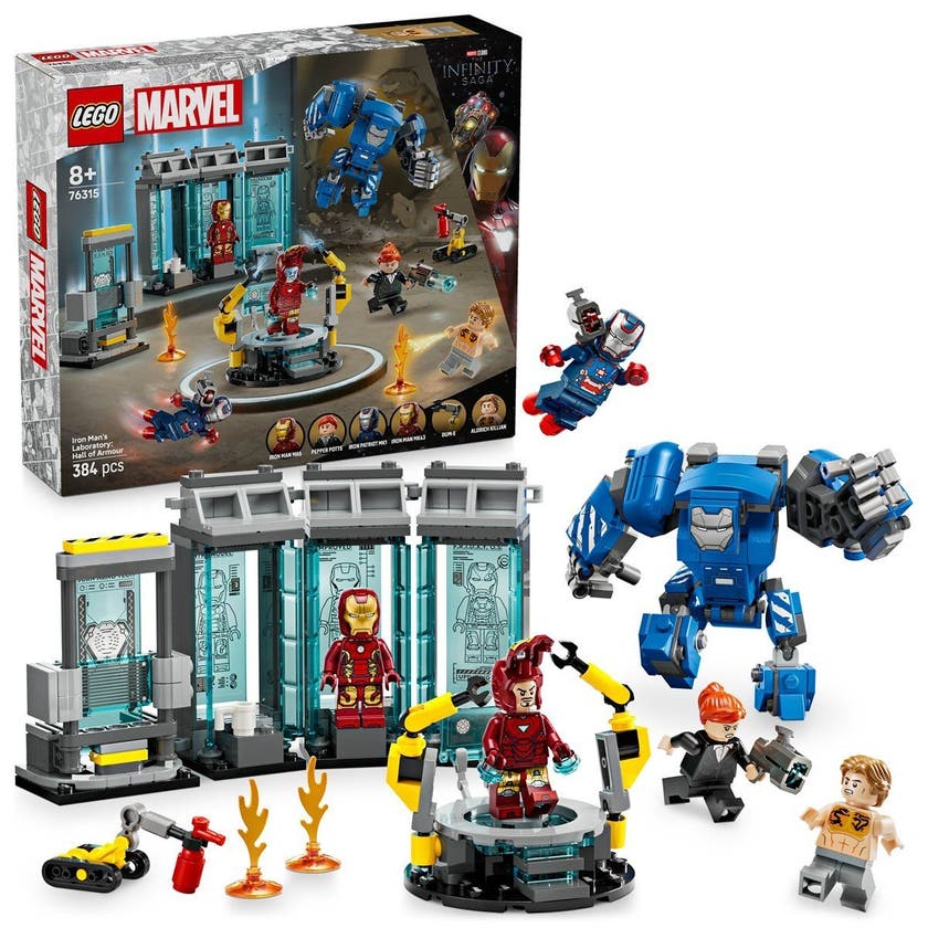 LEGO Super Heroes Marvel 76315, Iron Mans labb: rustningarnas sal