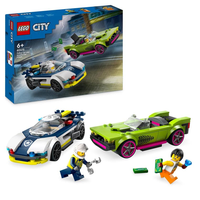 LEGO City 60415, Jakt med polisbil och muskelbil