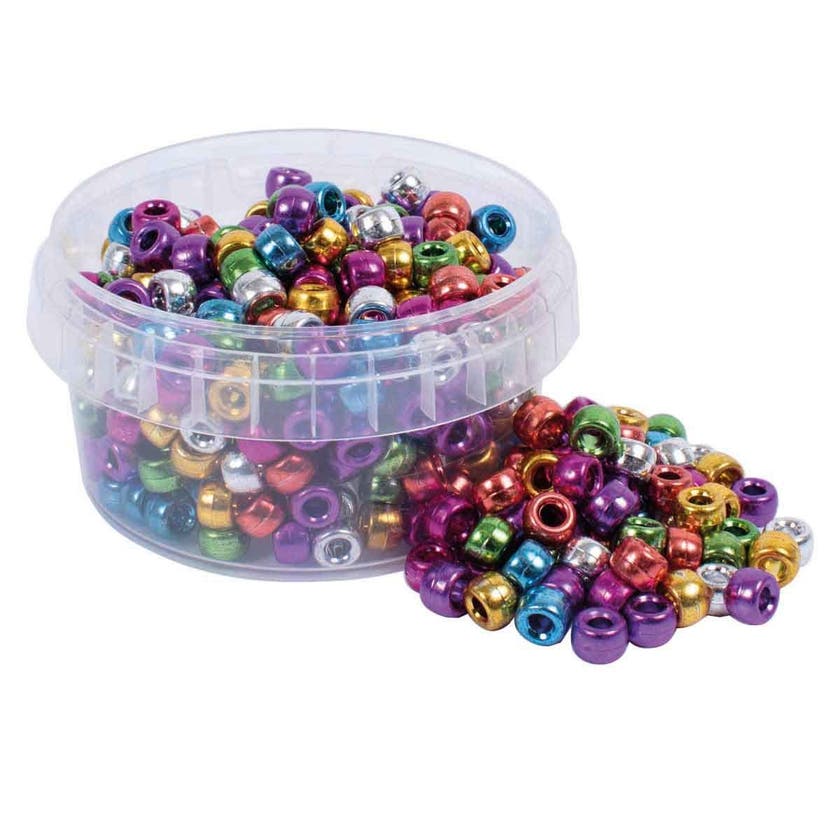 Pärlburk kongo mixade färger metall