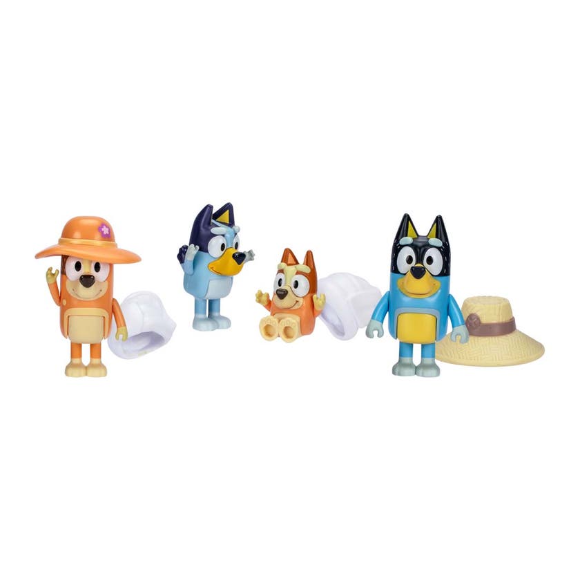 Bluey, Holiday Figure 4Pk Family Trip