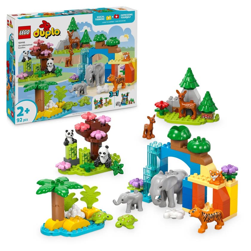 LEGO DUPLO Town 10446, 3-i-1 Vilda djurfamiljer