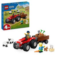LEGO City Great Vehicles 60461, Röd jordbrukstraktor med släp och får